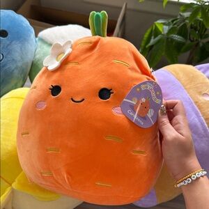 Squishmallows Orange Carrot Plush with Green Top